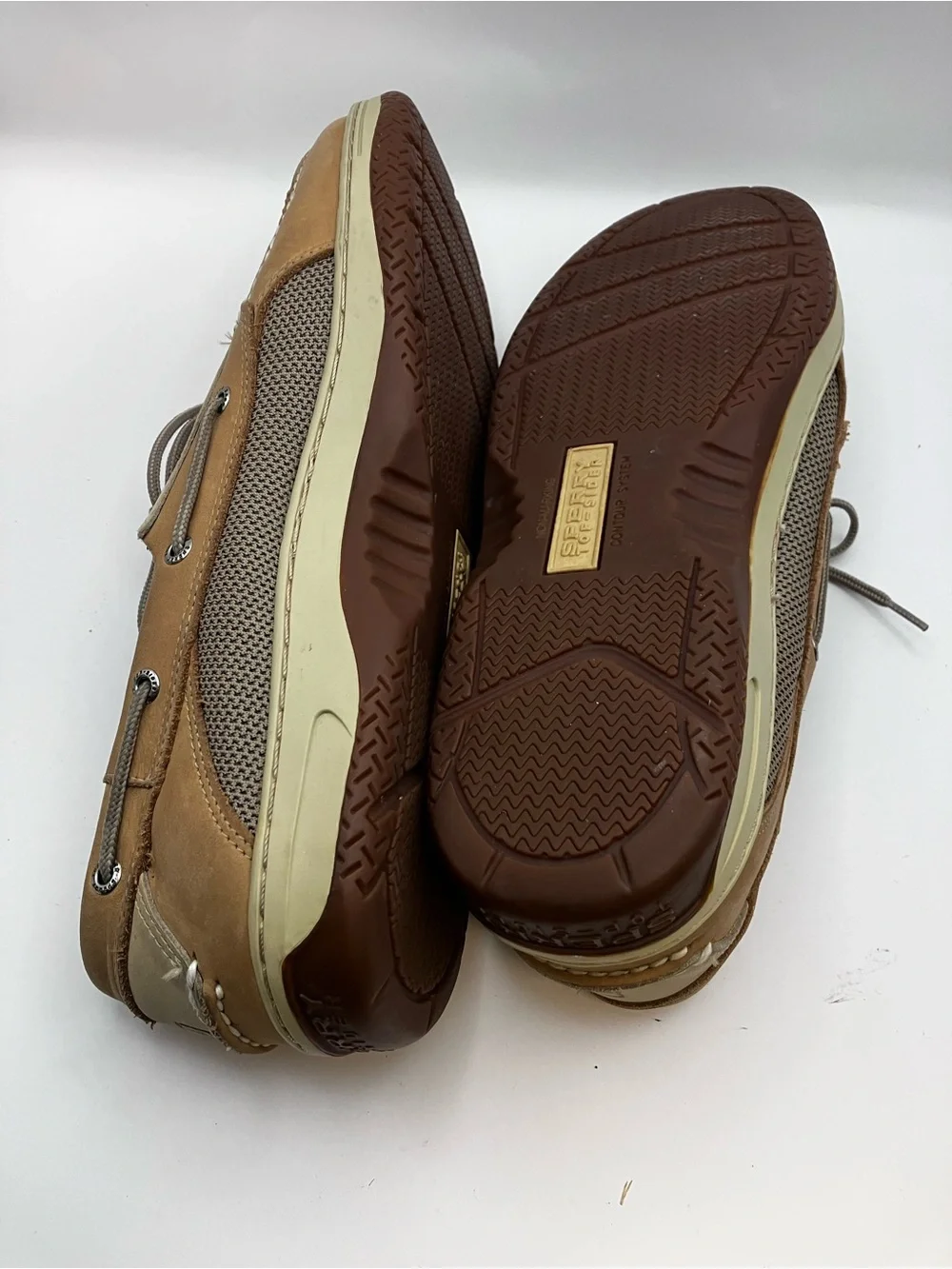 Sperry Two-Tone Tan and Cream Men’s Boat Shoes